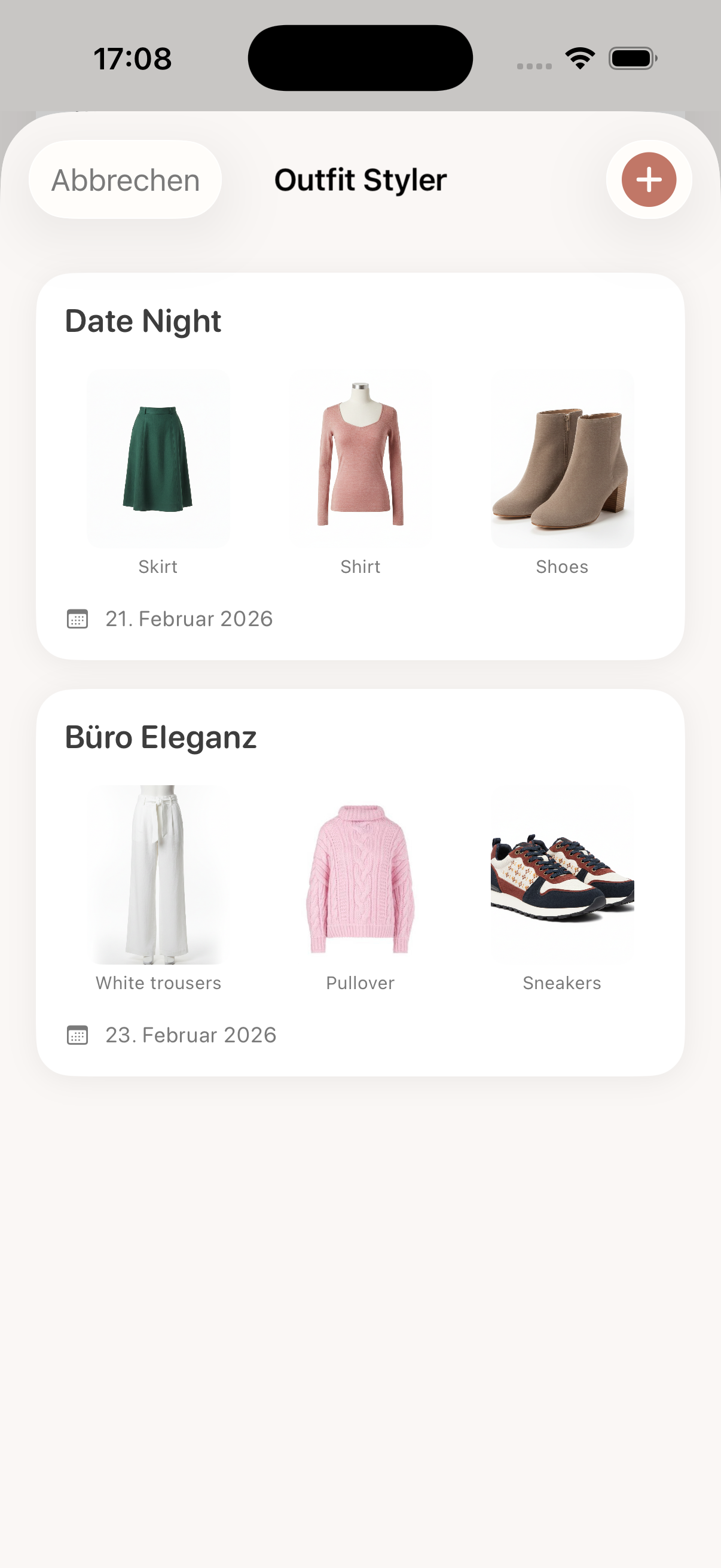 Outfit Styler – Date Night, Büro Eleganz
