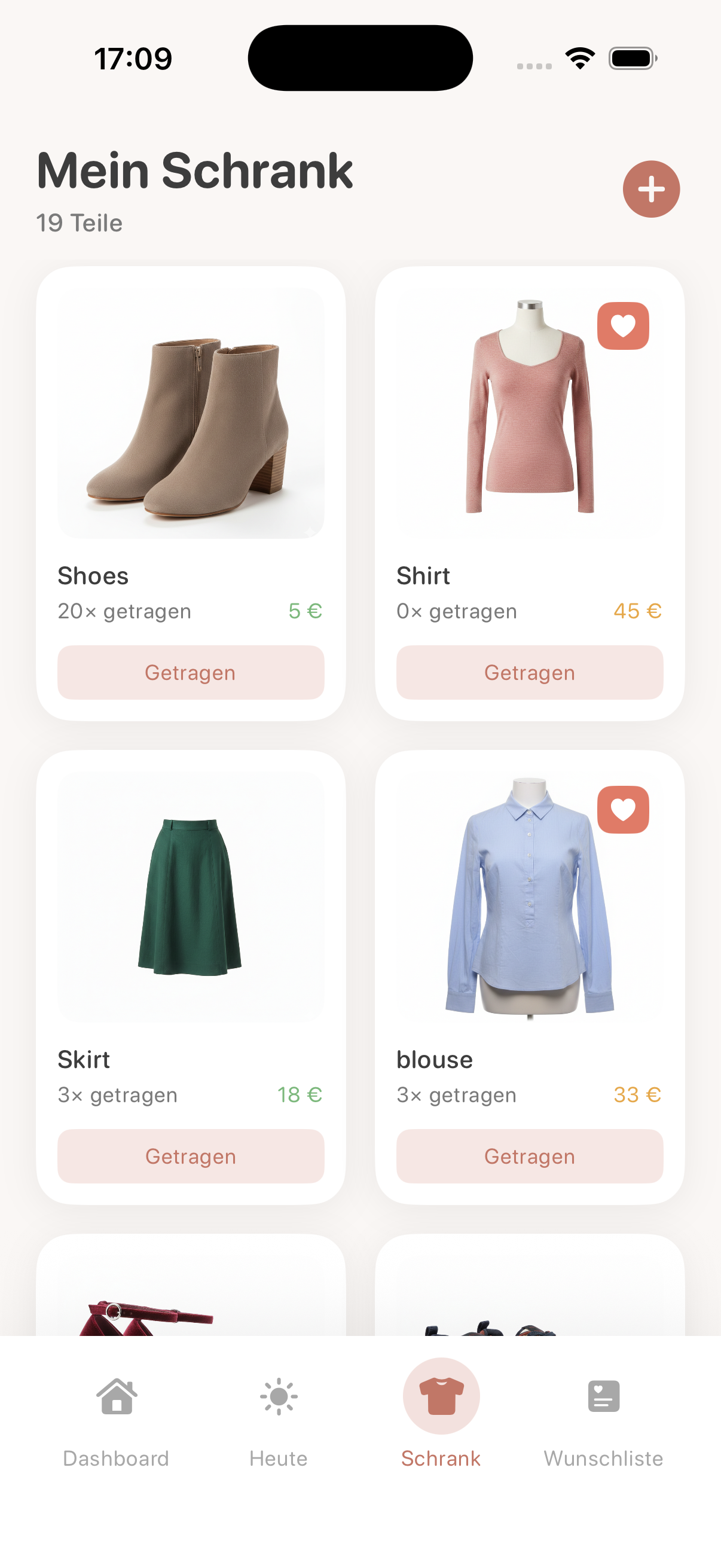Mein Schrank – Detailansicht